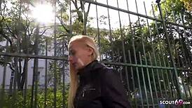 German Scout - Shy Teen Haley Hunter, No Tattoos, Agrees to First Casting Sex?