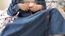 Wife Tears Stockings for Masturbation