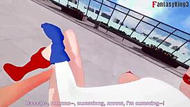 power girl fucks two super men in full hentai fantasy