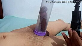 Sucking Cock With Pump For Orgasm!