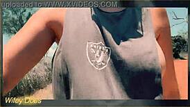 Wife Dare Flashes Side Boob On Public Bench