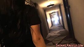 Katrina Jade's pierced tits tease monster cock