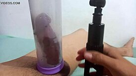 Sucking Cock With Pump For Orgasm!