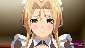 teen maid gets punished in garage uniform with orgasm and cum in mouth