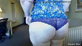 Big fat ass teasing in thongs and panties shake