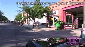 Hot swinger milf flashes in public 😍