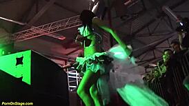 Skinny Step Siblings Perform Lap Dance On Porn Stage!