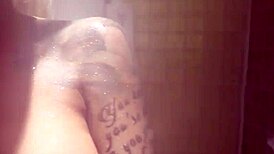 German Teen Gives Dirty Talk While Masturbating In Shower