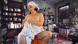 Cinderella Without Panties Sews Dresses for Stepmother and Stepsisters