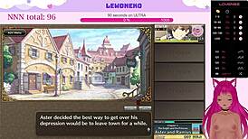 Vtuber Lewdneko Evenicle oynuyor inleme ve içe boşalma ile.