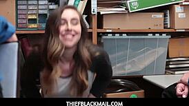 Cute teen shoplifter lexi lovell fucked by security officers!