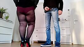 Stepmother-in-Law Makes Me Pee in Cup for Kinky Fun!