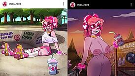 Cartoons Original and Naked Comparison
