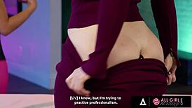 All-Girl Massage: Sexy Liv Revamped Cares for Client with Tongue and Fingers