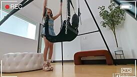 Jade, Want To Borrow My Cock For That Tight Pussy On The Sex Swing?