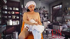 Cinderella Without Panties Sews Dresses for Stepmother and Stepsisters