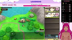 Vtuber Lewdneko Plays Evenicle with Moaning and Creampie