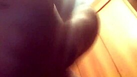 alone at home, young guy masturbates his monster cock.