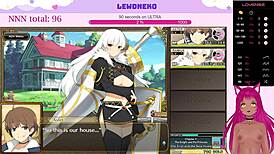 Vtuber Lewdneko Evenicle oynuyor inleme ve içe boşalma ile.