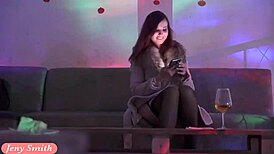 Specific Jeny Smith Teasing Stranger Before He Strokes Her in Night Club