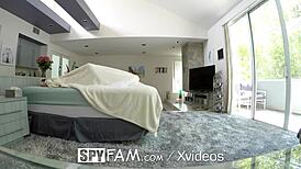 Step Sister Seductively Blows Step Bro's Monster Cock