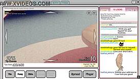 Nicole Masturbates To Exposed Big Tits In Hentai Game