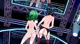Tatsumaki and Fubuki dance and strip