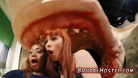 Girls try candle bondage domination.