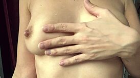 let's play with my tight shaved pussy and juicy natural tits, they're so wet...