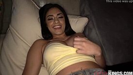 slutty step-sister says, i found your porn, let me give you tips