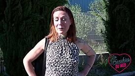 Sexy French MILF in Lingerie Loves Being Watched