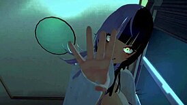 Goth Girlfriend Rides You Hard in Cowgirl at Night