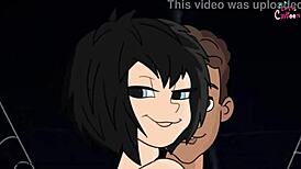 Peni parker spiderman in hentai cartoon.