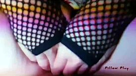 Couple engages in pillow play fuckfest with lots of teasing and fingering