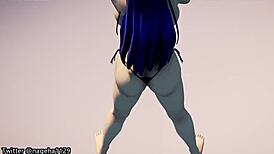 want to see this bikini girl dance with big tits?