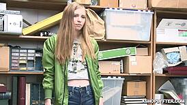 Ava Parker Getting Her Tight Pussy Plowed Hard By LP Officer In Shop Backroom