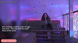 Specific Jeny Smith Teasing Stranger Before He Strokes Her in Night Club