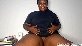 ebony bbw hotwife pleasures herself fully