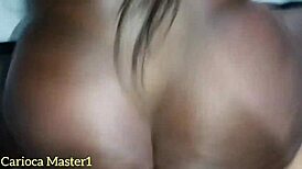 Just the Button: Brunette Latina's Intimate Encounter