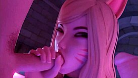 ahri compilation brings wild 3d porn scenes to life