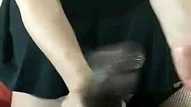 sxydani with big tits gives a wet handjob on tyson's huge black cock