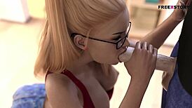 Dreams of Desire - Aby Rewards Alex with Handjob and Blowjob