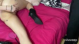 eat santa's cum? young teen swallows old man's small cock load at christmas