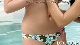 Legal age teen 18+ager engages in twat licking act with young 18+ barely legal