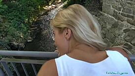 Public Agent Cherry Kiss Takes Anal Creampie in Public!