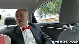 Young Hottie Bangs Old Stud In Doggy On Floor