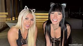 Halloween Night Threesome Surprise