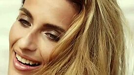 Beautiful Blonde Milf Cara Mell Strips for Hot Outdoor Solo Session