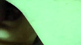 wife giving that ball licking care with cum on her big tits