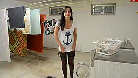 Hot German Girl Showing Off in Nylon! 🔥